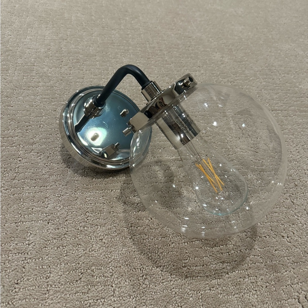 Modern Glass Globe Wall Sconce - Picture 2 of 8